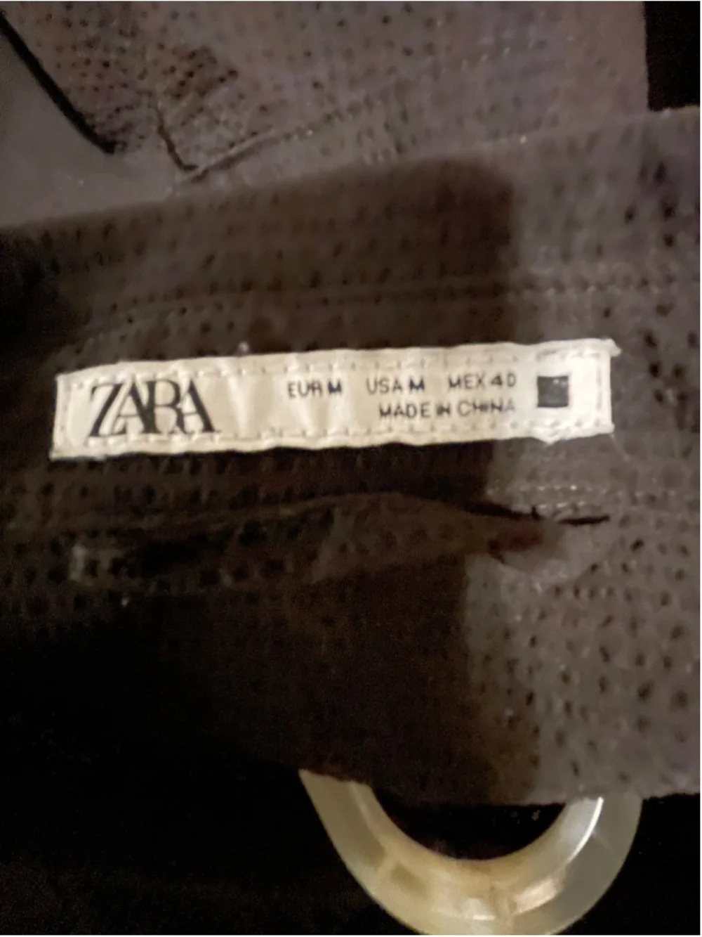 Men's Zara Black Short Sleeve Button Down Shirt Size M